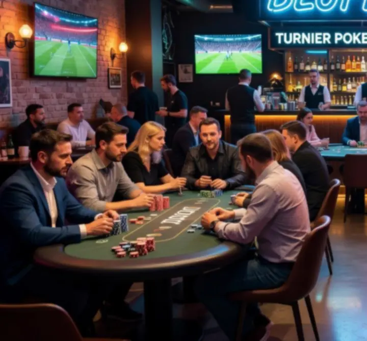 Stół pokerowy podczas turnieju w 