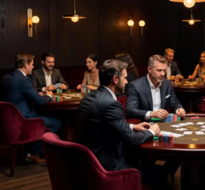 Nowoczesne wnętrze poker lounge 